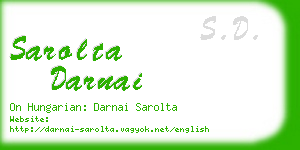 sarolta darnai business card